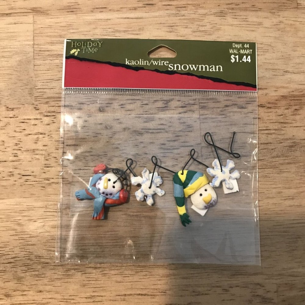 Holiday Time Kaolin Wire Snowman Scrapbook Sticker